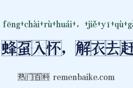 蜂虿入怀，解衣去赶是什么意思的图片